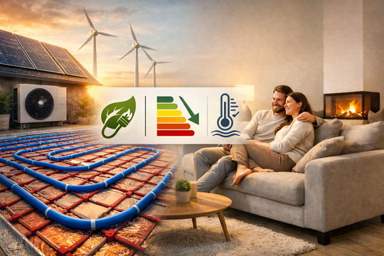 Aquecimento por piso radiante: eficiência energética e poupança no consumo