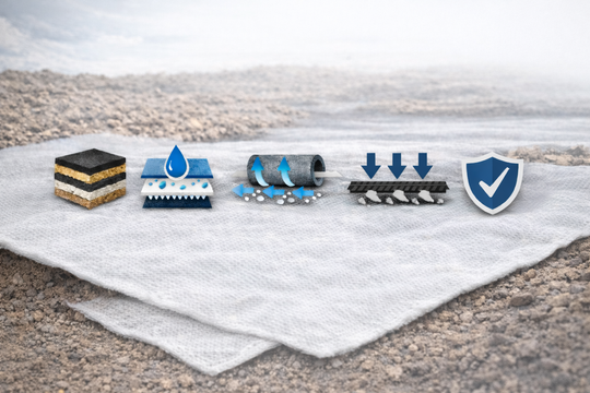 Geotêxteis em Ação: Separação, Reforço e Proteção de Solos